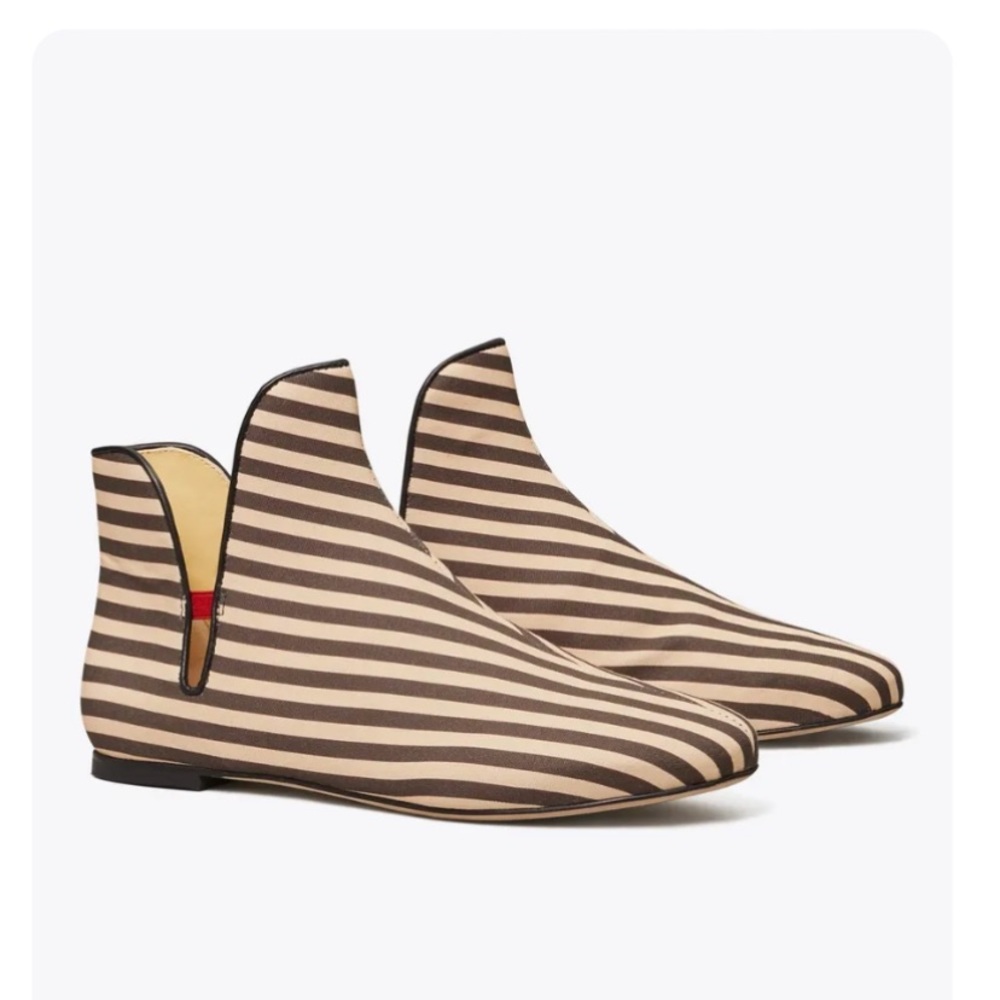 Tory Burch The Claire McCardell Striped Slip-On Boot